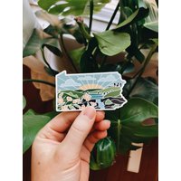 Pennsylvania Wetterfester Magnet | Zustand Auto Outdoorsy Schließfach Kühlschrankmagnet 3 cm von SummerStokesArt