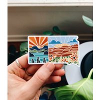 South Dakota Auto Magnet | Wetterfester Zustandsmagnet Outdoorsy Schließfach Kühlschrankmagnet Leichter 3 cm von SummerStokesArt