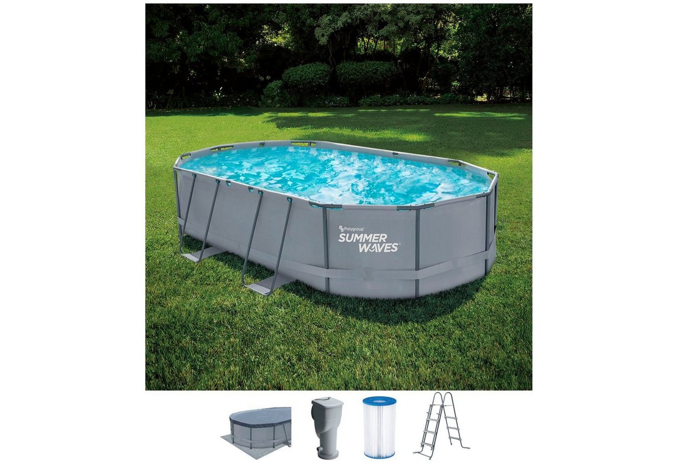 SummerWaves Framepool Active Frame (Set, 6-tlg), BxLxH: 305x488x107 cm von SummerWaves