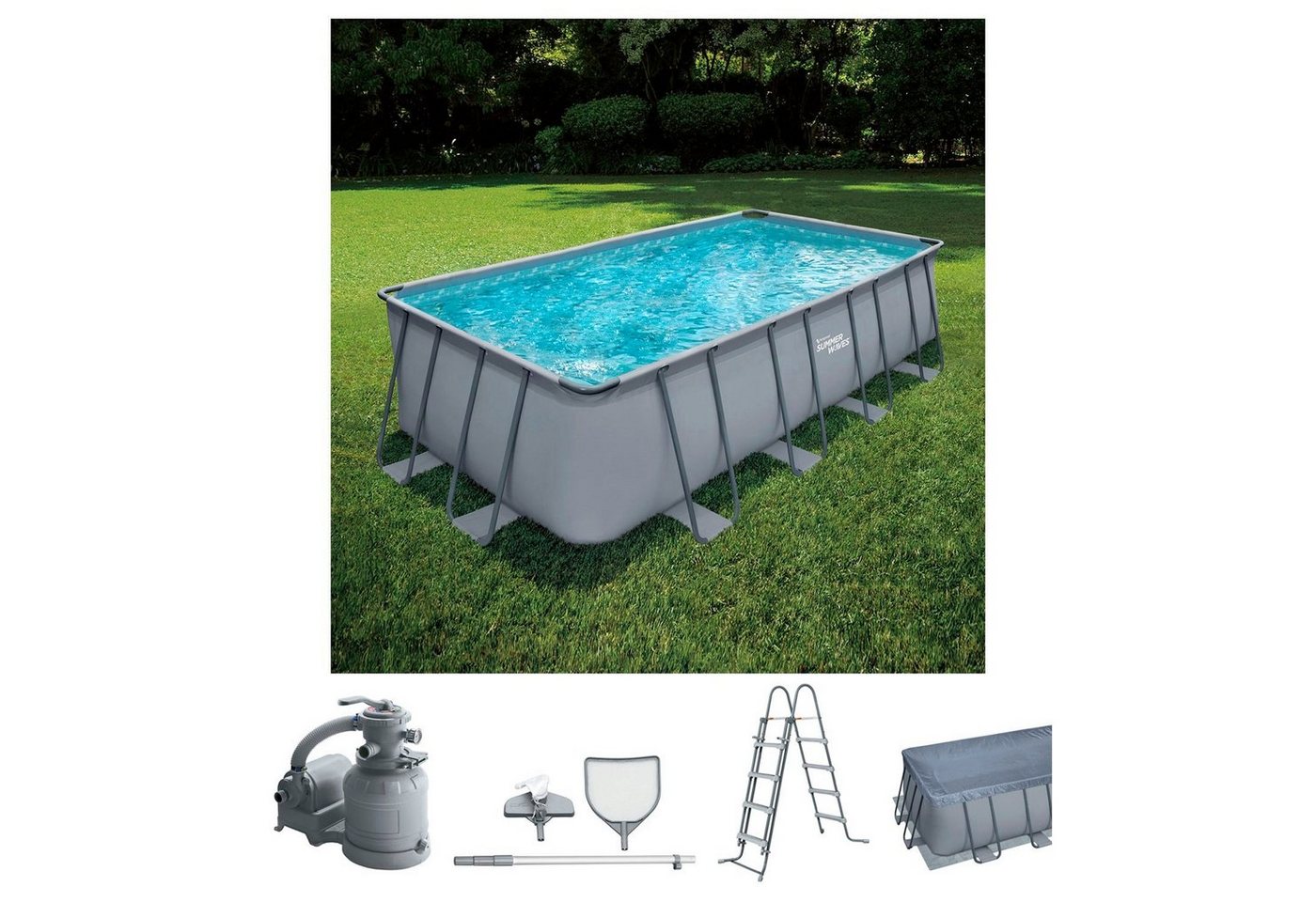 SummerWaves Framepool Elite (Set, 6-tlg), BxLxH: 274x549x132 cm von SummerWaves