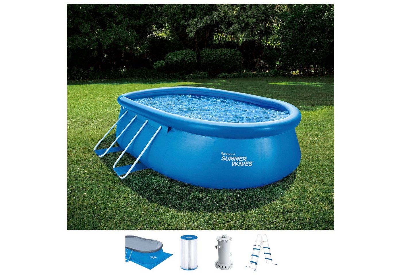 SummerWaves Quick-Up Pool (Set, 6-tlg), BxLxH: 305x457x107 cm von SummerWaves