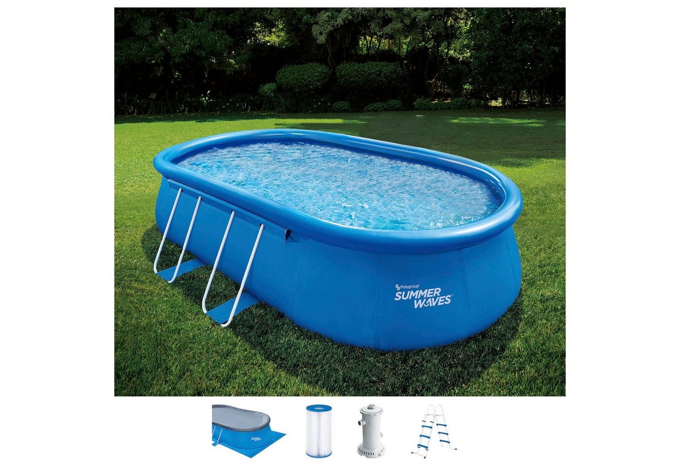 SummerWaves Quick-Up Pool (Set, 6-tlg), BxLxH: 305x549x107 cm von SummerWaves