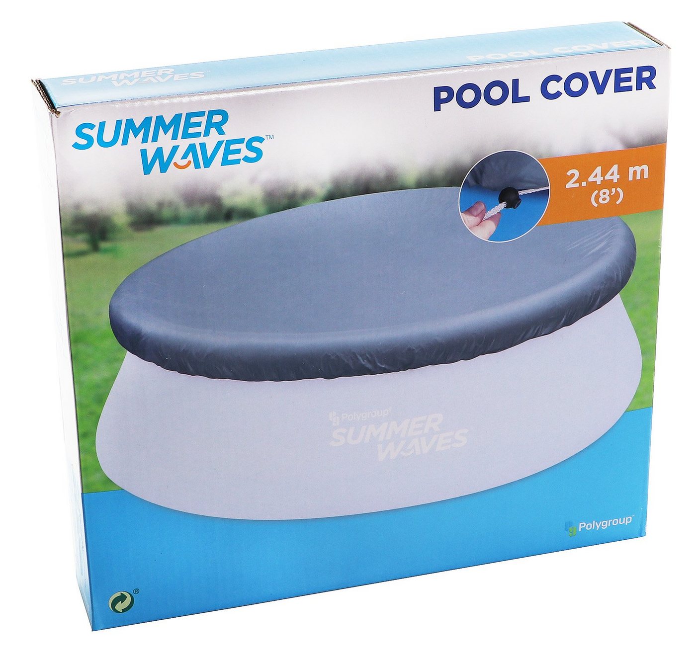 SummerWaves Pool-Abdeckplane Pool Abdeckplane 2,44m für Fast Set Quick Up Poolabdeckung von SummerWaves