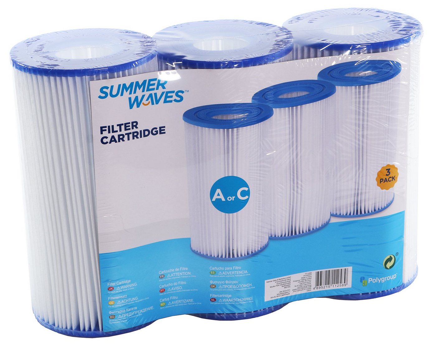 SummerWaves Pool-Filterkartusche Summer Waves Filterpatrone 3er Pack Typ A/C SummerWaves Pool-Filterkartusche Summer Waves Filterpatrone 3er Pack Typ A/C von SummerWaves