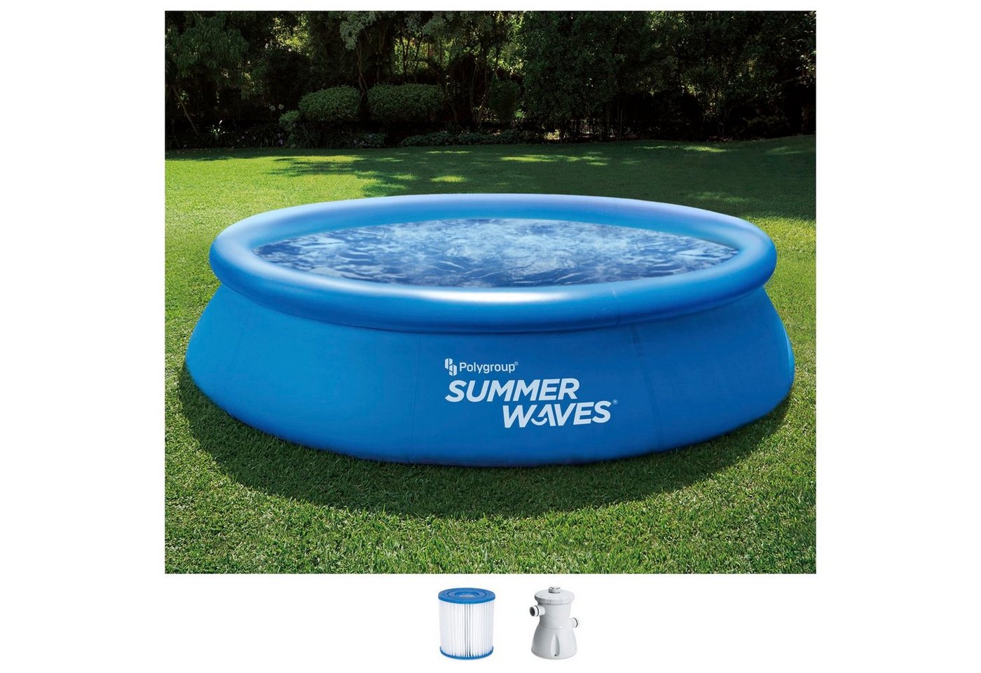 SummerWaves Quick-Up Pool (Set, 3-tlg), ØxH: 366x76 cm von SummerWaves