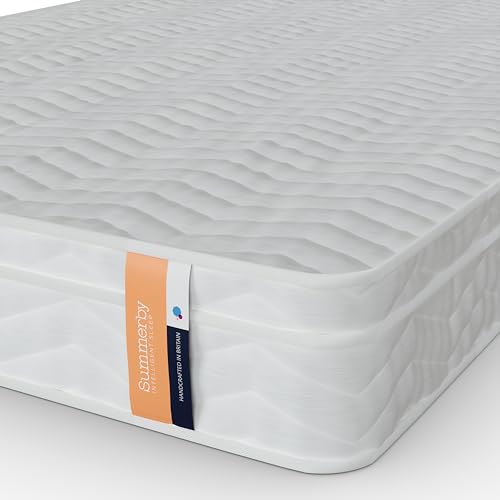 Summerby Spring and Envirofoam Box Top Hybrid Einzelbett-Matratze, Memory-Schaum, weiß von Summerby