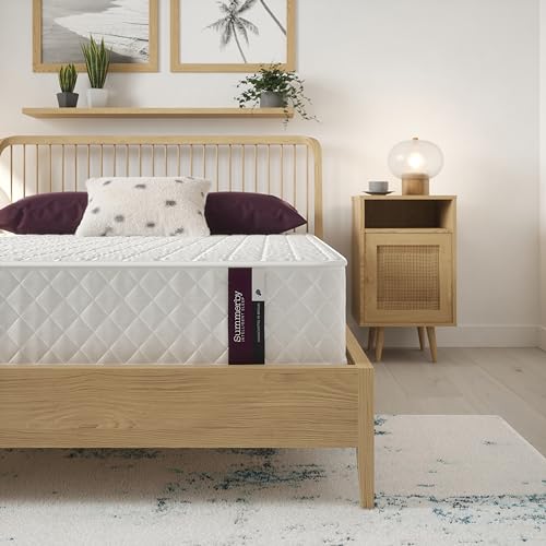 Summerby Sleep No 3 Kleine Doppelmatratze, mittelfester Memory-Schaum, Taschenfederkernmatratze, orthopädische Hybrid-Matratze für kleine Doppelbett-Matratze, Größe 120 cm x 190 cm, Weiß von Summerby