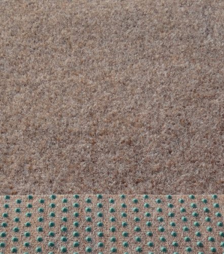 Kunstrasen Rasenteppich mit Noppen 133/200/400 cm Breite angenehm weich Farbe: beige - braun von Eulberg