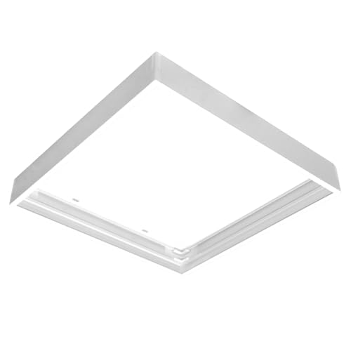 SUMMIT Aufbaurahmen für LED Panel 30 x 30 cm in Weiß I Rahmen aus Aluminium I Montagerahmen für Wand & Decke I Einbau Deckenleuchte Quadratisch I Aufputzrahmen für Panele von Summit LED