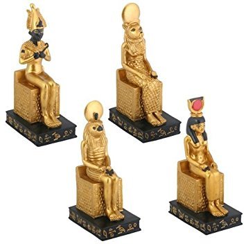 Ägyptische sitzen Götter Figur Dekoration, Set von 4 von SUMMIT COLLECTION