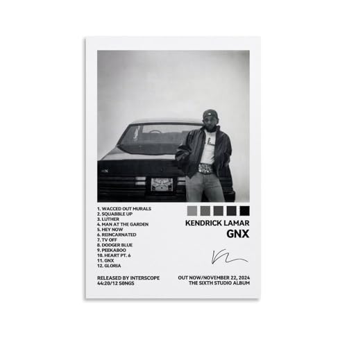 Kendrick Poster Lamar Music Rapper Singer Album Cover Poster Für Zimmer, Ästhetische Leinwand-Wandkunst, Schlafzimmer-Dekor Poster 16x24inch(40x60cm) von Sumooa
