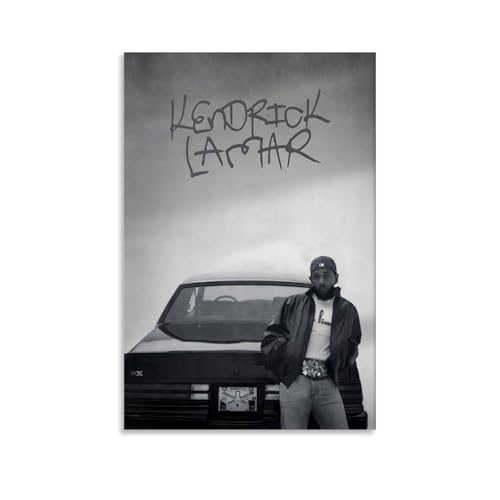 Kendrick Poster Lamar Music Rapper Singer Cover Poster Für Zimmer, Ästhetische Leinwand-Wandkunst, Schlafzimmer-Dekor Poster 12x18inch(30x45cm) von Sumooa