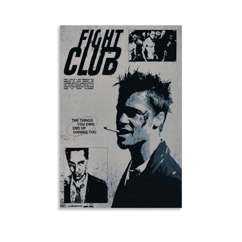 Sumooa Fight Poster Club Movie Comic Black Humor Vintage Poster Für Zimmer, Ästhetische Leinwand-Wandkunst, Schlafzimmer-Dekor Poster 16x24inch(40x60cm) von Sumooa