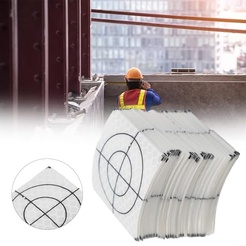 100 Acryl-Reflektoren für strukturelle Überwachung mit Gesamtstations-Größen von 20 x 0 mm bis 60 x 60 mm für langfristige Brücken- und Gebäudemessungen (5 cm x 5 cm) von Sumsoctober