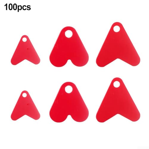 100 Stück Kunststoff-Fischschwanz-Angelköder Köder DIY Spinner und Pailletten Zubehör für mehrere Fischarten einschließlich Lachs (M) von Sumsoctober