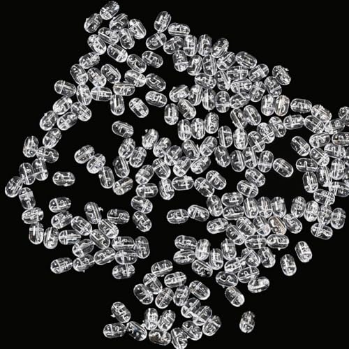 100 Stück klare Angelperlen Doppel-Kreuzloch-Perlen für verbesserte Angelleistung (5 x 8 mm) von Sumsoctober