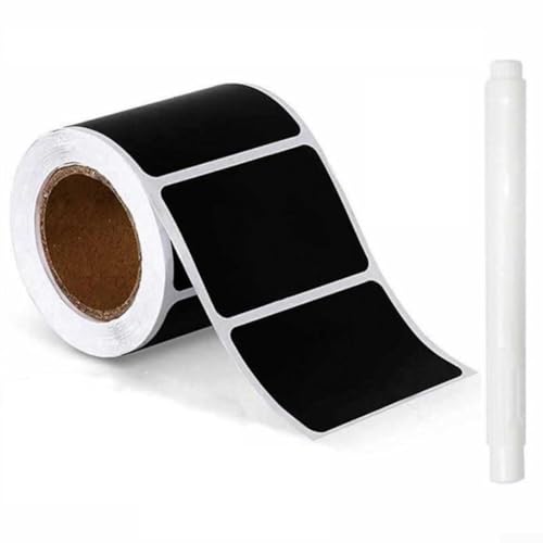 150 schwarze Etiketten zur Identifizierung von Küchengläsern, Spielzeugbehältern oder Bürobedarf, mit Stift von Sumsoctober