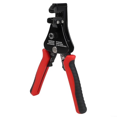 3-in-1 Automatische Abisolierzange Crimper Cutter Werkzeug für 1–3,2 mm Kabelabisolierung mit weichen Griffen in Rot und Schwarz 3-in-1 Automatische Abisolierzange Crimper Cutter Werkzeug für 1–3,2 mm Kabelabisolierung mit weichen Griffen in Rot und Schwarz von Sumsoctober