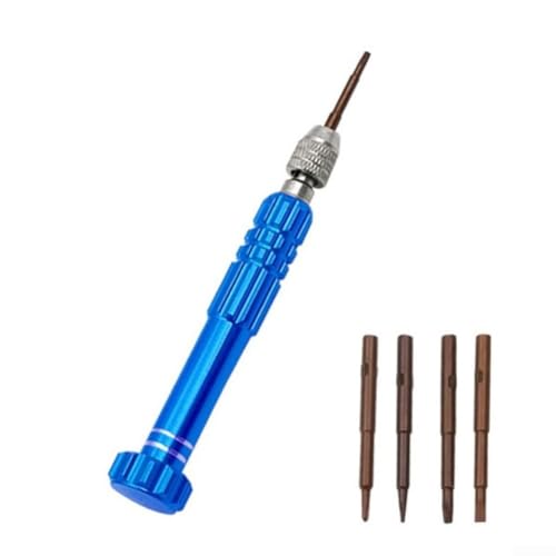 5-in-1-Schraubendreher-Set aus Aluminiumlegierung, zur Reparatur von Telefon für Computer und Uhr, mit komfortablem Griff, Blau 5-in-1-Schraubendreher-Set aus Aluminiumlegierung, zur Reparatur von Telefon für Computer und Uhr, mit komfortablem Griff, Blau von Sumsoctober