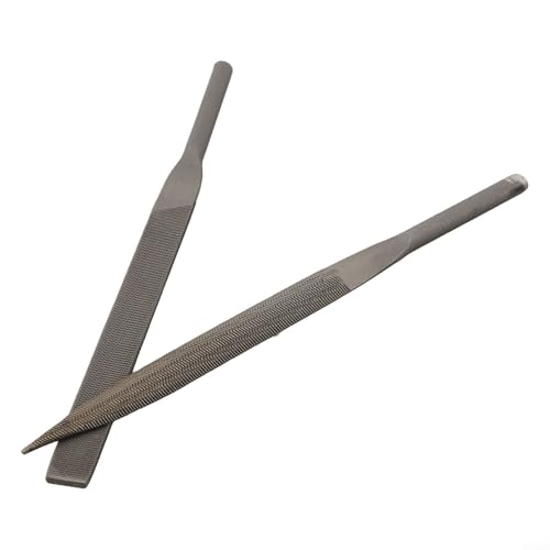 5 x 140 mm pneumatische Feilen-Klingen mit mittlerer Zahnstruktur zum Entgraten und Schnitzen verschiedener Materialien wie Glas, Metall, Stein und Holz, mit vier Formoptionen (Dreiecksfeile) von Sumsoctober