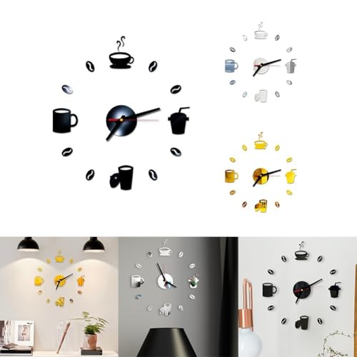 Ästhetische DIY-Wanduhr aus Acryl, perfekt für die Schaffung einer einzigartigen Atmosphäre zu Hause (Silber) von Sumsoctober