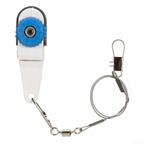 Ansatz zum Angeln mit verstellbaren Downrigger-Release-Clips zur Verbesserung der Effizienz (weiß-blau, groß mit Stahldraht) von Sumsoctober