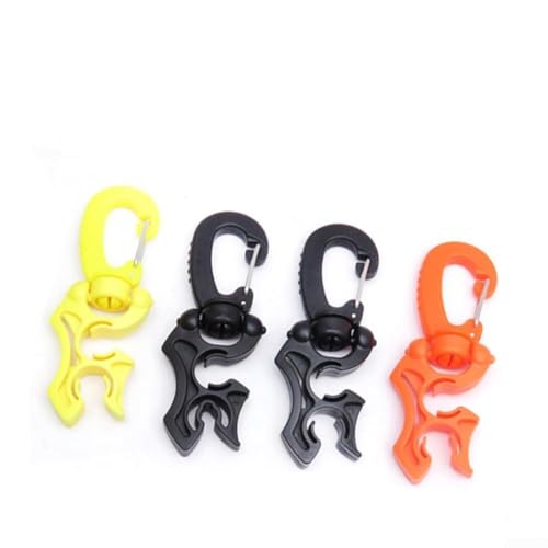 Doppelschlauchhalter für Tauchen, mit Clip für BCD-Regler und Konsolenzubehör, hält 2 Schläuche, Schnapp-Design für einfache Verwendung (Gelb 10 x 10 mm) von Sumsoctober
