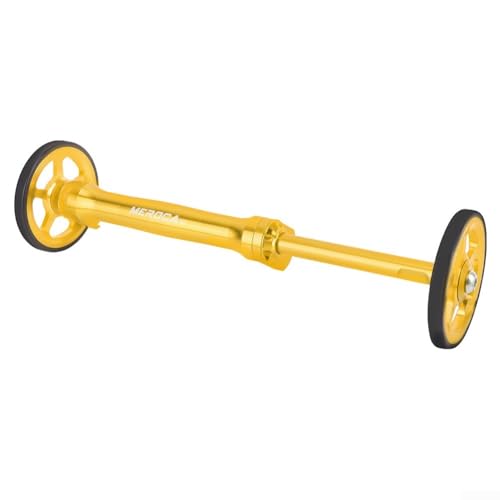 Easy Wheel and Extension Rod for Folding Bikes Made of Aluminum Alloy Rubber with Built in Bearing Compatible with For Brompton and For 3Sixty (Golden) von Sumsoctober