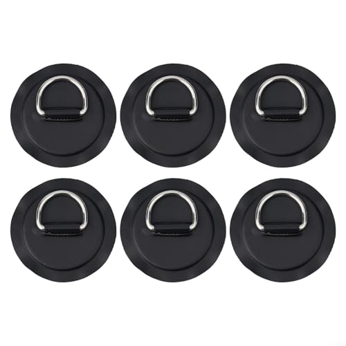Edelstahl-D-Ring-Flicken, 6 Stück, für Schlauchboot, Kajak und Schlauchboot, verstärktes PVC für sicheres Binden der Ausrüstung Edelstahl-D-Ring-Flicken, 6 Stück, für Schlauchboot, Kajak und Schlauchboot, verstärktes PVC für sicheres Binden der Ausrüstung von Sumsoctober