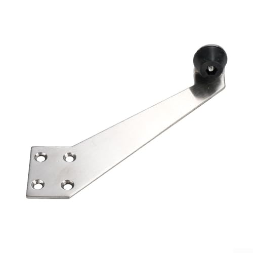 Edelstahl Türstopper mit Gummipuffer Mute Türstopper für Holz- und Metalltüren, verhindert Wandschäden (rechts offen) von Sumsoctober