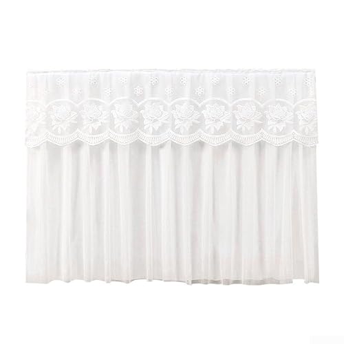Eleganter Heizkörper-Staubschutz aus Spitze mit atmungsaktivem Stoff, staubdichter Schutz, dekorative Blumenstickerei und leicht zu reinigendes Design, weiß, 70 cm Höhe (220 cm) von Sumsoctober