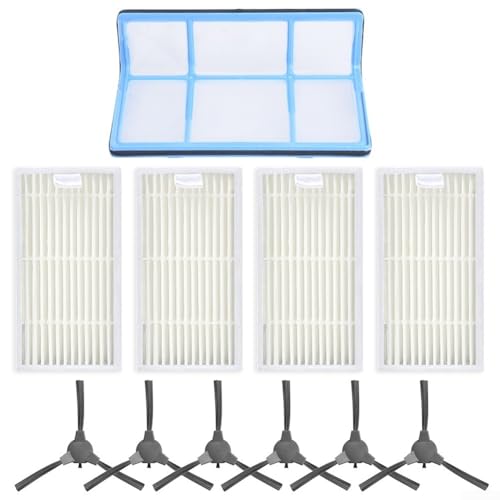 Ersatz-Set für Erabros RS1 Roboter-Staubsaugerfilter und Bürste, mit Mikrofaser- und Filterpapierkomponenten, mit Nylonbürsten für effektive Schmutzentfernung (A) von Sumsoctober