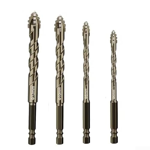 Exzenterbohrer für Glasfliesenstanzen mit Hartmetallmaterial und dreieckigem Spiraldesign für reibungsloses Bohren (6 mm) von Sumsoctober