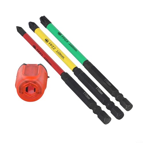FPZ Kreuz-Schraubendreher-Bits mit Magnet für Elektriker, legiertes Stahlmaterial sorgt für Haltbarkeit und Rostbeständigkeit für alle elektrischen Projekte (110 mm FPZ) von Sumsoctober