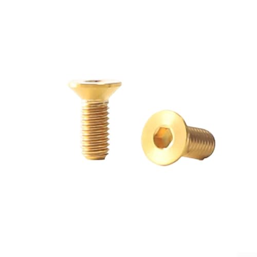 Fahrradzubehör M5 x 12 mm Ti-Legierung Wasserkocher Halter Schrauben und geringes Gewicht (Gold) von Sumsoctober