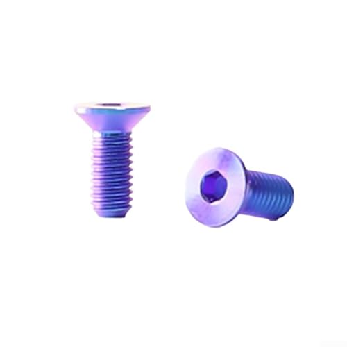 Fahrradzubehör M5 x 12 mm Ti-Legierung Wasserkocher Halter Schrauben und geringes Gewicht (bläuliches Violett) von Sumsoctober