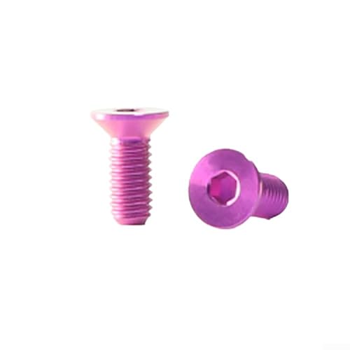 Fahrradzubehör M5 x 12 mm Ti-Legierung Wasserkocher Halter Schrauben und geringes Gewicht (lila) von Sumsoctober