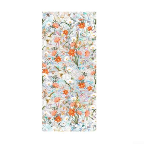 Fensterfolie mit buntem Blumen-Design für Regenbogen-Effekte, einfach zu verwenden, PVC-Material (43 x 100 cm) von Sumsoctober
