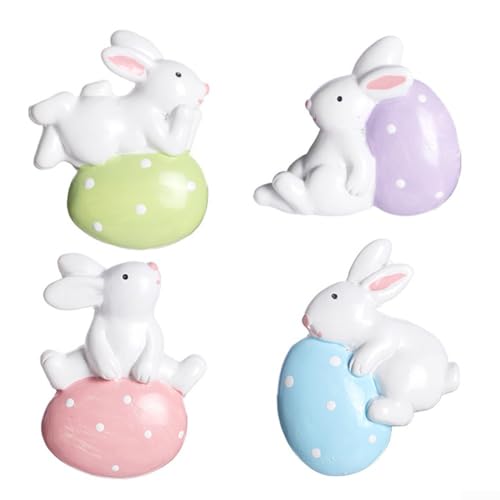 Festliche Osterhasen-Kühlschrank-Aufkleber aus Kunstharz, dekorative Magnete für ganzjährigen Genuss und Familienfeiern (Hase mit Eiern) von Sumsoctober