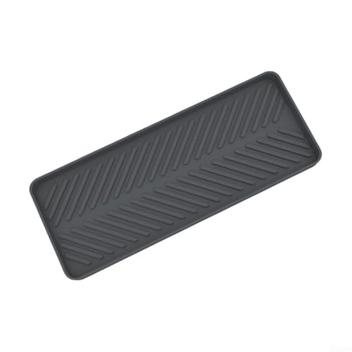 Flexibles Spülbecken-Organizer-Tablett aus Silikon zur effizienten Aufbewahrung von Schwämmen und wichtigen Dingen (schwarz) von Sumsoctober
