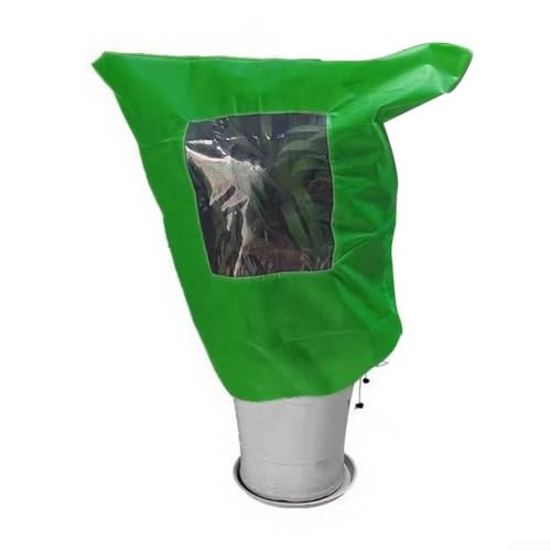 Frostschutzabdeckung für Pflanzen mit transparentem Fenster für Winterschutz, Vliesstoff-Frostschutz mit Reißverschluss und Kordelzug, verschiedene Größen erhältlich (80 x 120 cm) von Sumsoctober