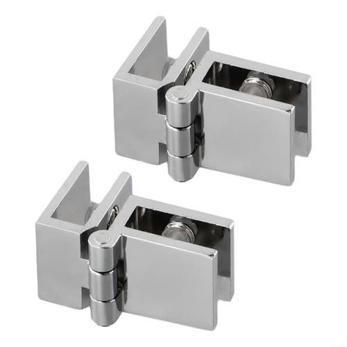 Glastürscharniere für Badezimmer und Dusche, 2 Stück, Klemm-Set für sichere Paneelunterstützung (90 Grad) von Sumsoctober