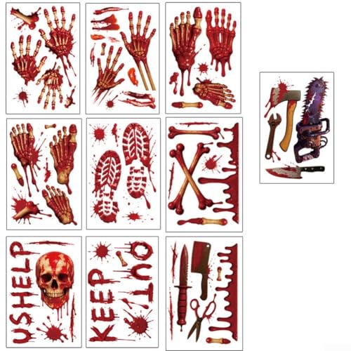 Halloween Blutige Fußabdrücke Haftet Zombie Handabdruck Aufkleber Selbstklebend Rot PVC Abnehmbare Blutfleck Aufkleber 10 Stück Party Dekoration für Badezimmer Boden Treppe Halloween Blutige Fußabdrücke Haftet Zombie Handabdruck Aufkleber Selbstklebend Rot PVC Abnehmbare Blutfleck Aufkleber 10 Stück Party Dekoration für Badezimmer Boden Treppe von Sumsoctober