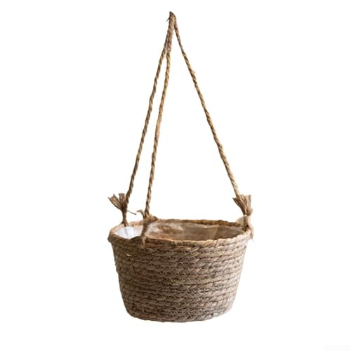 Handgefertigter Gras-Blumentopf zum Aufhängen für Haus und Garten Dekoration (Grundfarbe) von Sumsoctober