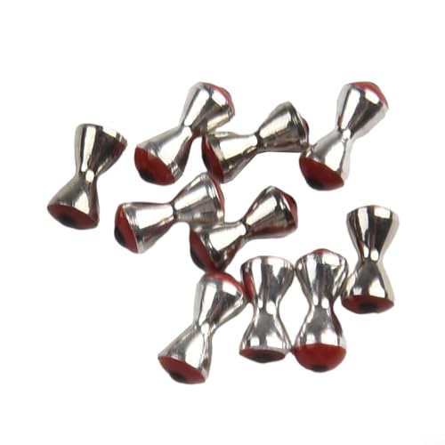 Hantel-Form Angeln Fliegenaugen 10 Stück Bindematerialien für realistische Fliegenkreation (S Rot) von Sumsoctober