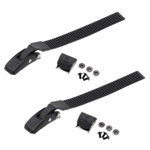 Inline Skate Strap Buckle Ersatz 2er Set mit Klemmclips, Schrauben und Muttern für Roller Skating Schnürsenkel und Skate Zubehör (B) von Sumsoctober