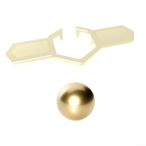 Kaffeekugel, 38 mm, Edelstahl, zum Kühlen von Getränken wie Kaffee und Cocktails, spülmaschinenfest (weiß + 38 mm Gold) von Sumsoctober