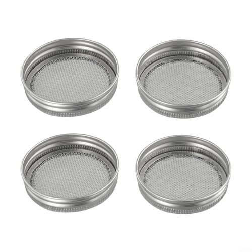 Keimdeckel aus Edelstahl, 4 Stück, 70 mm, Siebabdeckungen für Glas, Sprossen, perfektes Küchenzubehör von Sumsoctober