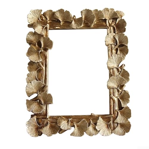 Kreativer Bilderrahmen aus Kunstharz mit Ginkgo-Blattkunst für stilvolle Foto-Präsentation zu Hause oder im Büro, 1 Stück (17,8 cm) von Sumsoctober