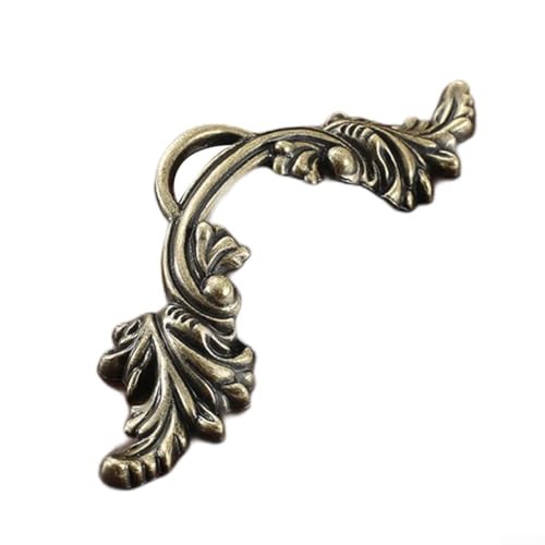 Langer Bronzegriff für Kleiderschränke, geschnitztes Design, geeignet für Schubladen und Schränke, Zinklegierung (Messing) von Sumsoctober